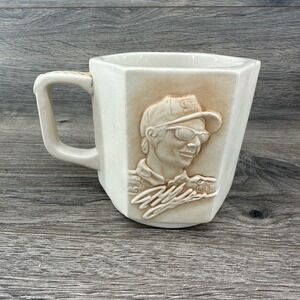 Vintage NASCAR Jeff Gordon Sportsteins 1997 Molded Ceramic Mug - Face Logo